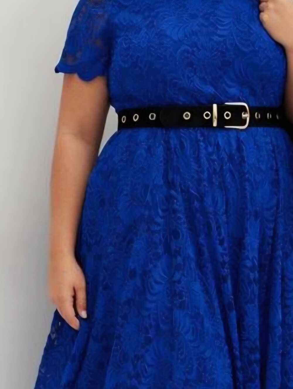 torrid Royal Blue Lace Fit-and-Flare Midi Dress - Picture 9 of 9